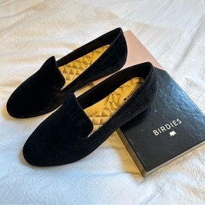 BIRDIES The Starling Black Velvet Loafer NWT